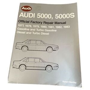 AUDI 5000 S Factory Repair Manual Gas‎ Diesel Turbo 1977-1983